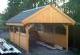 Holzcarport mit Satteldach
